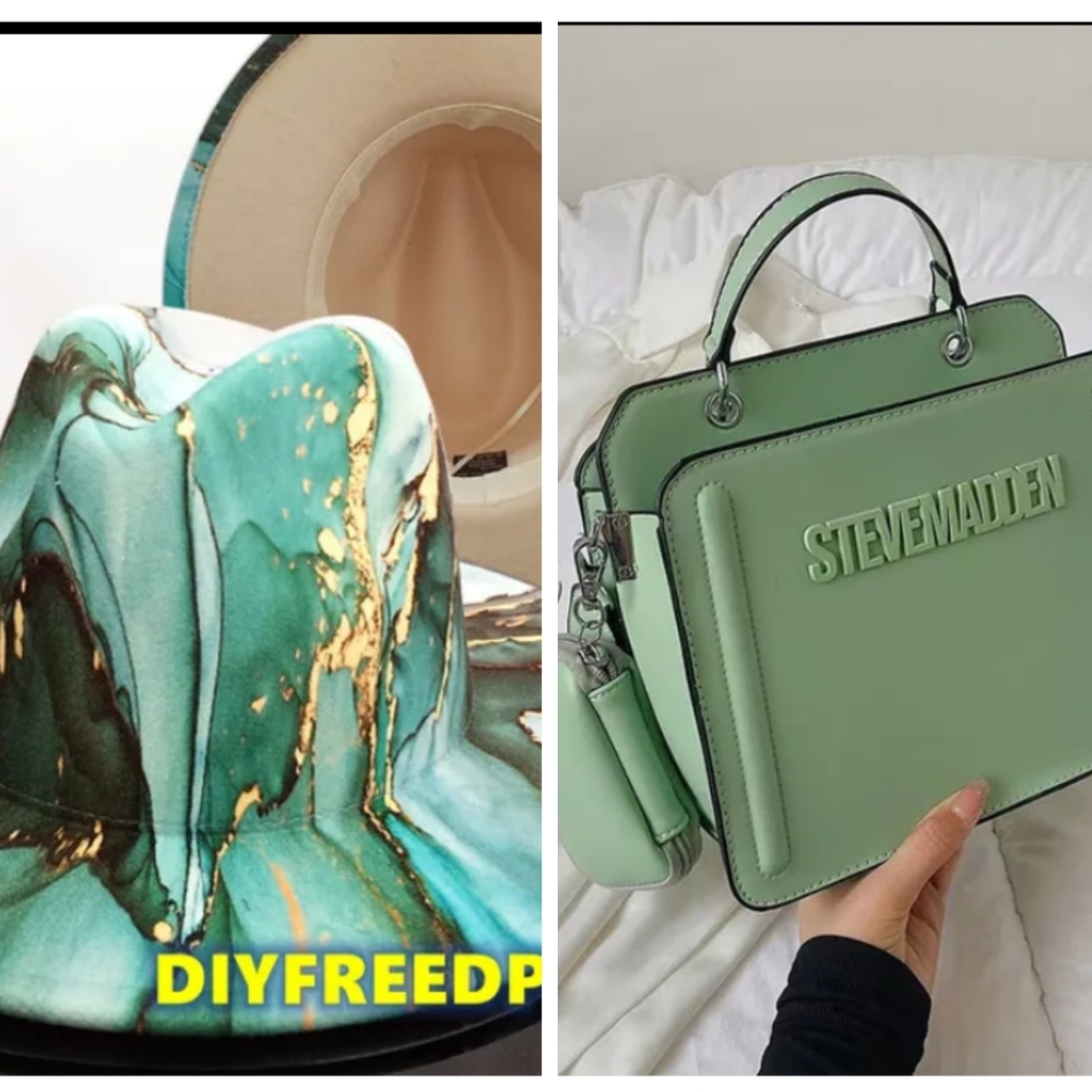 SMadden Mint green &tye dye Fedora